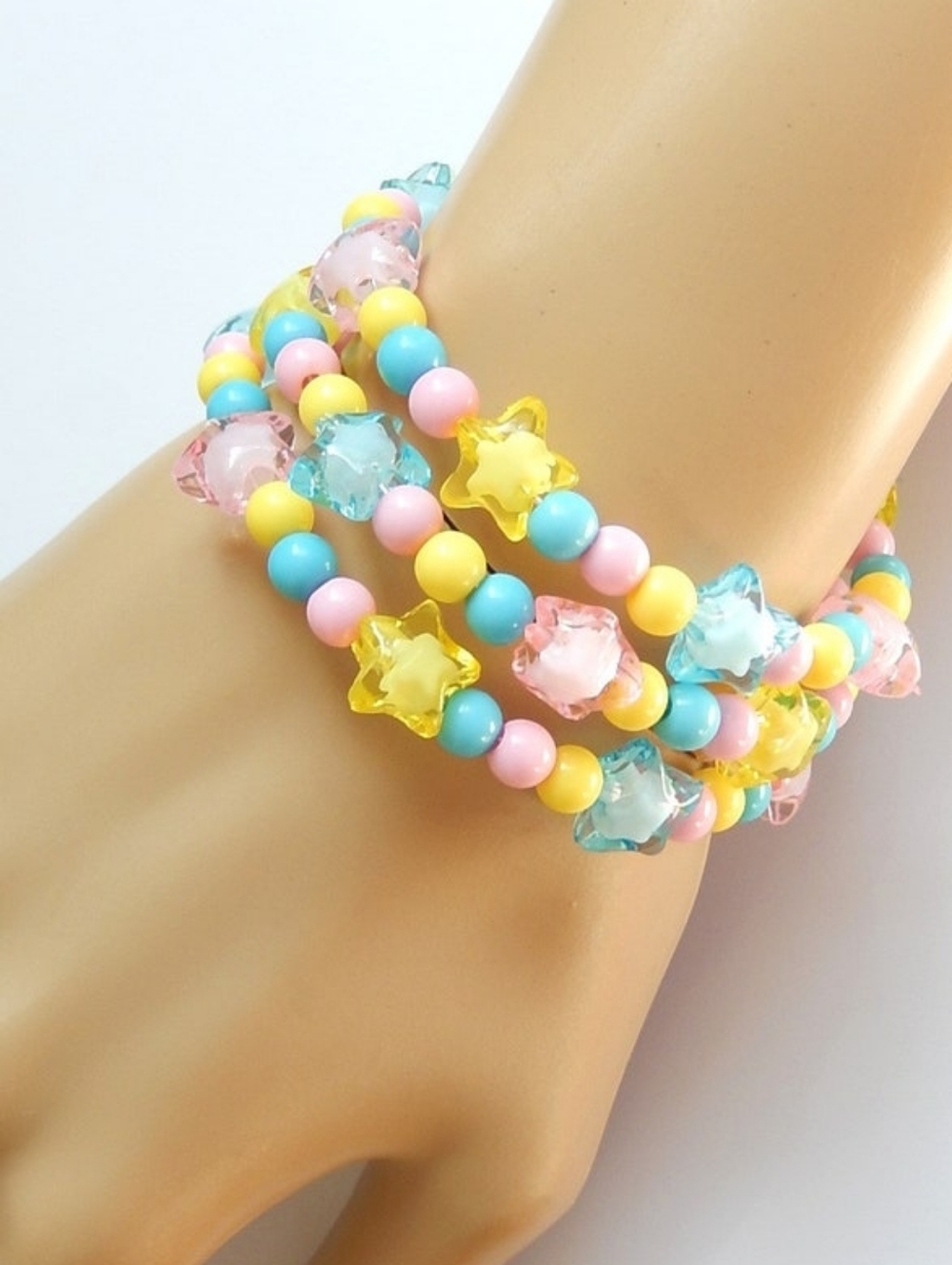 Pastel Star Coil Bracelet